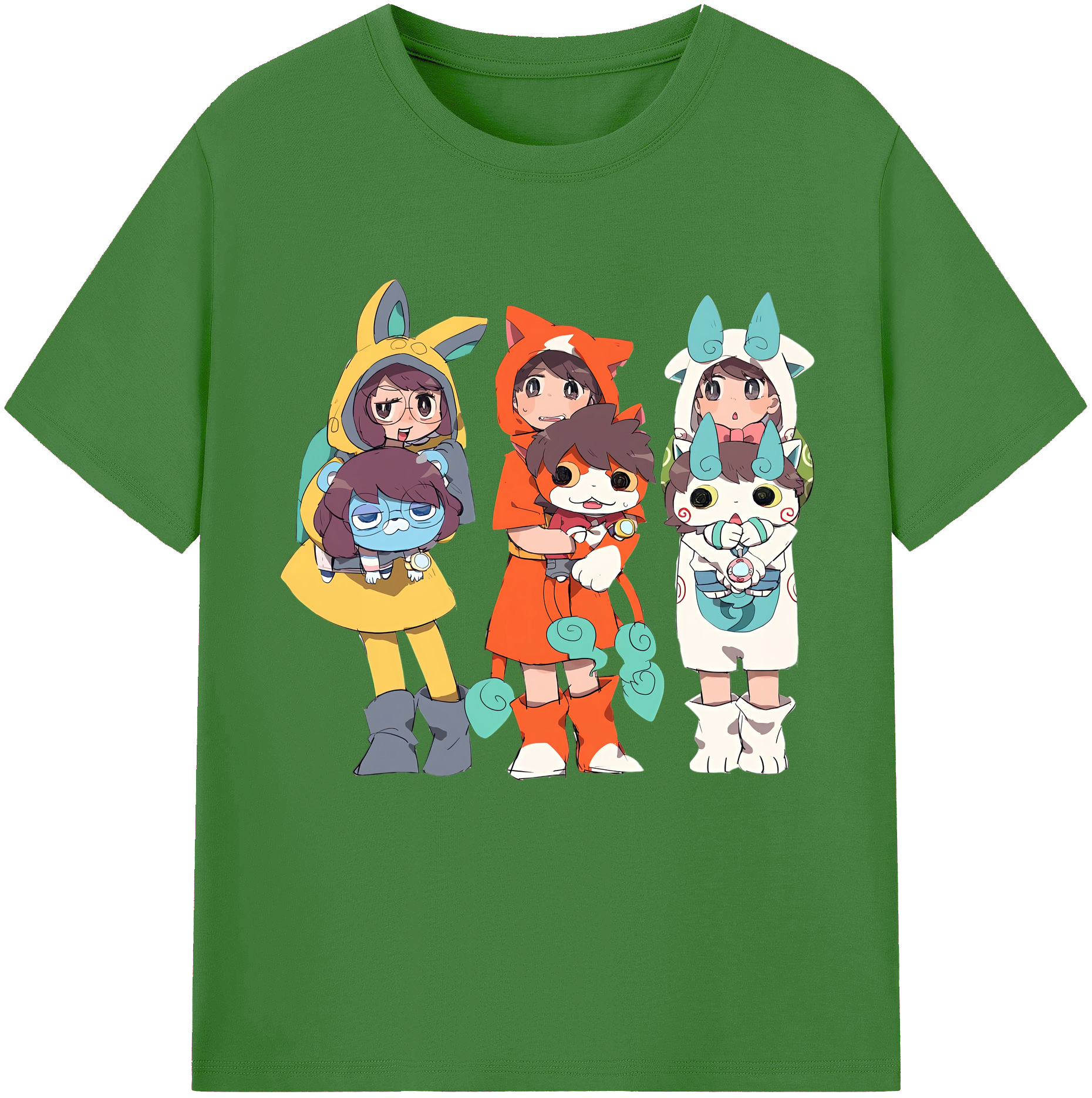 （画像用） 妖怪ウォッチ Yo-kai Watch レディースカジュアルプリントTシャツ（綿100％）